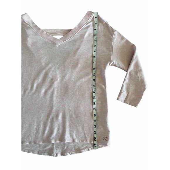 Calia Light Pink Effortless V-Neck V-Back Cutout Back Pullover S WAX31062H - Picture 8 of 8